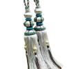 1 Pair Luxurious Curtain Buckle Hanging Ball Deaded Tassels Curtain Tiebacks Curtain Decoration for Bedroom (Gray) view 1