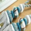 1 Pair Luxurious Curtain Buckle Hanging Ball Deaded Tassels Curtain Tiebacks Curtain Decoration for Bedroom (Gray) view 2