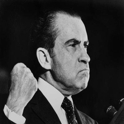 Posterazzi Poster Print Collection President Richard Nixon Making A Campaign Speech for The Re-Election of Senator George Murphy in California Portrait (10 x 8)