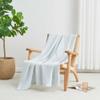 100% Cotton Blue Blanket Full/Queen Size for Bed - Breathable and Soft, Waffle Weave for Summer Spring, 90x90 Inches (Pale Blue) view 3
