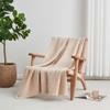 100% Cotton Taupe Blanket Full/Queen Size for Bed - Breathable and Soft, Waffle Weave for Summer Spring, 90x90 Inches view 3