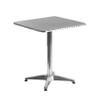 EMMA + OLIVER 23.5" Square Aluminum Table Set with 2 Slat Back Chairs view 3