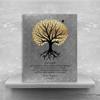 16x20 Custom Canvas A Thank You Gift for Dad, Personalized Gift for Father from Son with A Heartfelt Poem, Depicting Rooted Tree, Golden Leaves & A Bird, 1058 view 3