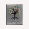 16x20 Custom Canvas, A Purple Tree with Multicolored Leaves, Personalized, Best Gift for Your Love with A Heart On Trunk, 1030 view 1
