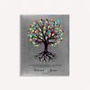 16x20 Custom Canvas, A Purple Tree with Multicolored Leaves, Personalized, Best Gift for Your Love with A Heart On Trunk, 1030 view 2