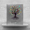 16x20 Custom Canvas, A Purple Tree with Multicolored Leaves, Personalized, Best Gift for Your Love with A Heart On Trunk, 1030 view 3