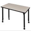 Regency Kee 42 x 24 in. Height Adjustable Mobile Classroom Activity Table- Maple view 3