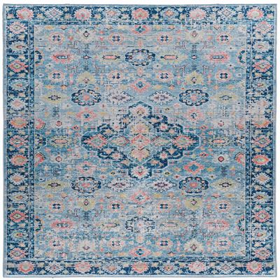 Linon Emerald Augusta Blue/Ivory 6'7" X 9'7"
