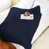 uxcell 100% Cotton Cable Knit Throw Blanket,Soft Lightweight Lap Blanket,Textured Solid Sofa Throw Couch Cover Decors Knitted Blankets, Navy Blue 50"x 60" view 3