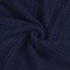 uxcell 100% Cotton Cable Knit Throw Blanket,Soft Lightweight Lap Blanket,Textured Solid Sofa Throw Couch Cover Decors Knitted Blankets, Navy Blue 50"x 60" view 4