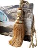 1 Pair Curtain Decorative Bandage Tassels Curtain Tiebacks Creative Curtain Rope Holdbacks (Rice Wine Color) view 1