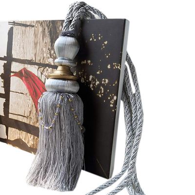 1 Pair Curtain Decorative Bandage Tassels Curtain Tiebacks Creative Curtain Rope Holdbacks (Gray)