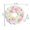 Admired by Nature ABN1W001-NTRL Artificial Wreath, Pink Peony view 2