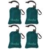 ChicoBag Original Compact Reusable Grocery Bag w/Attached Pouch and Carabiner Clip | Perfect for Shopping, Travel, Organization | Eco-Conscious Packable Tote | Aqua (Pack of 4) view 1