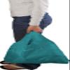 ChicoBag Original Compact Reusable Grocery Bag w/Attached Pouch and Carabiner Clip | Perfect for Shopping, Travel, Organization | Eco-Conscious Packable Tote | Aqua (Pack of 4) view 4
