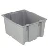 Global Industrial Stack And Nest Shipping Container No Lid, 23-1/2x19-1/2x13, Gray, Lot of 3 view 1