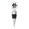Black PAW Shaped HEART My Rescue (dog cat shelter) Metal Wine Bottle Stopper view 1