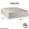 Dream Solutions USA Highlight Luxury Firm Mattress Only with Mattress Cover Protector Included - Orthopedic, Fully Assembled, Innerspring Coils, Long Lasting Comfort (Twin 39"x75"x14") view 2