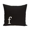 20"x20" Black White F Monogram Throw Pillow Letter F Printed Sofa Cushion Monogrammed F Decorative Pillow Bed Couch Indoor/Outdoor Casual Modern Style Gift for Couple Family Friends, Soft Polyester view 1