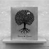 16x20 Custom Canvas Personalized, A Handmade Gift with Beautiful Image of Black Tree with White Birds & Heart with Initials On The Trunk, 1063 view 3