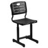 EMMA + OLIVER Adjustable Height Black Student Chair with Black Pedestal Frame view 3