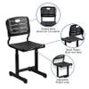 EMMA + OLIVER Adjustable Height Black Student Chair with Black Pedestal Frame view 4