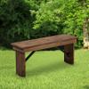 EMMA + OLIVER 40" x 12" Antique Rustic Solid Pine Folding Farm Bench view 2