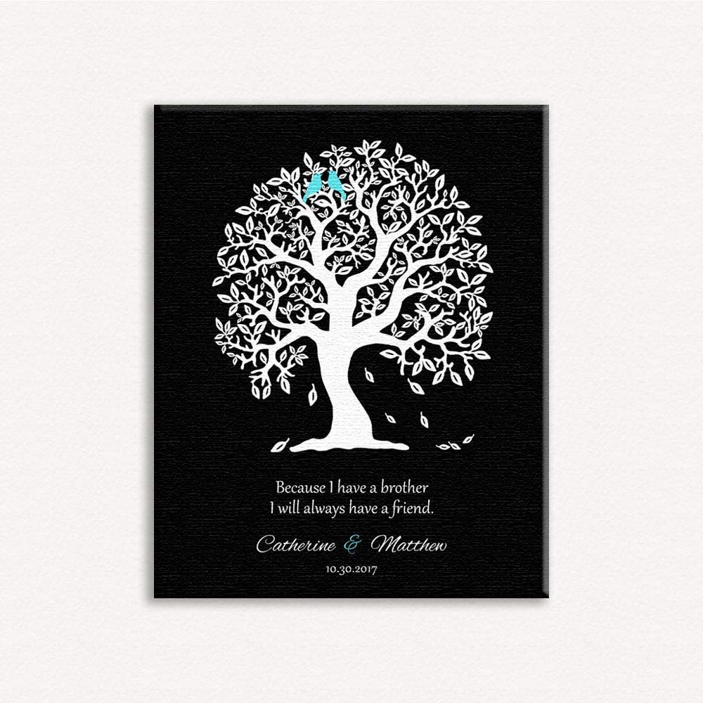 16x20 Custom Canvas Thank You Gift from Sister, Personalized Gift from Brother to Brother, Handcrafted Gift for Brother in Law with A Heartfelt Message, 1092