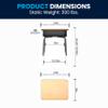 EMMA + OLIVER Natural Student Desk with Open Front Metal Book Box - School Desk view 2