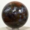 HQRP 2.25" Multicolor Moss Agate Sphere Natural Green Blue Orange Chalcedony Crystal Ball Polished Sparkling Mineral Stone - India + Stand view 2