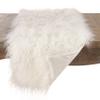 Tablecloth Center Ivory Color 100% Acrylic Faux Mongolian Fur Table Runner, 16"x72" Rectangular - (1 Piece). view 2
