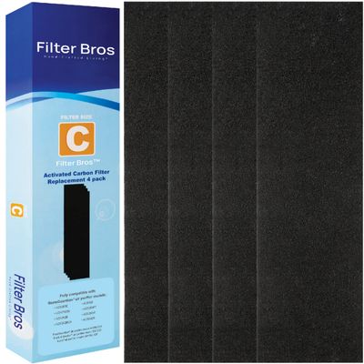 Filter Bros Carbon Filter C 4Pack Replacement Fits GermGuardian FLT28CB4 AC5250PT