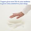 Continental Mattress 1-inch Mattress Topper for Back Pain Relief | Comfortable Bed Toppers for Mattresses with Orthopedic Benefits, Provides Accurate Balance Support for Body, Twin, White view 4