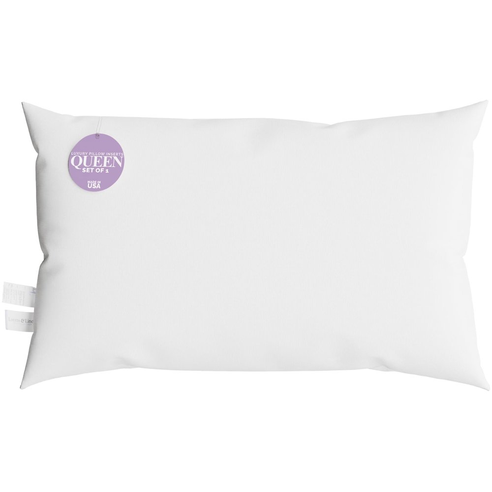 20x30 Pillow Insert Pillows Queen Size Set of 1 for Side Sleeper Pillow by Looms and Linens Pillows American Made Pillow 20 x 30 inch Sleeping Pillow Insert for Bedroom