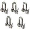 MH GLOBAL Chain Shackle Bolt Pin D Ring Rig Boating 5 Pc Marine Stainless Steel 316 view 1