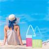 AUONY 2 Pack Seashell Beach Bag, Mesh Beach Bag Kids Shell Bags for Holding Beach Shell,Toys, Swimming Accessories view 2