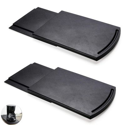 2 Pack Sliding Coffee Maker Tray, 12 Countertop Appliance Caddy Slider for Blender Toaster under Carbinet, Black ABS Rolling Out Tray