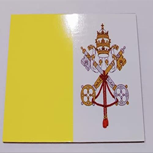 SAFIRMES 2 x Vatican Flag Magnet 6 x 3 cm Vatican Fridge Magnet
