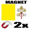 SAFIRMES 2 x Vatican Flag Magnet 6 x 3 cm Vatican Fridge Magnet view 2