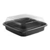 Anchor 4118515 Culinary Squares 2-Piece Microwavable Container, 36oz, Clear/Black, 2.91-Inch,150/CT view 1
