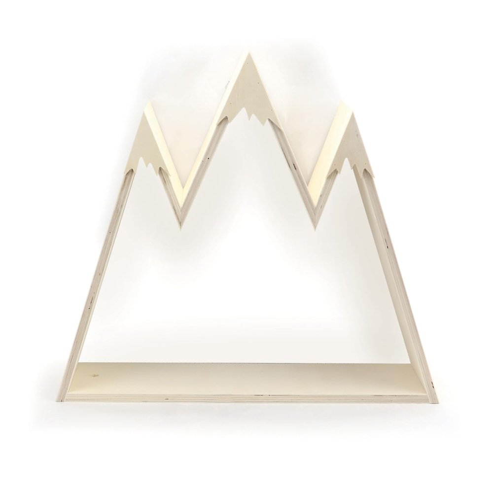 GRAINE CREATIVE Wooden Wall Shelf to Customize - Mountain 50 x 40 x 10 cm