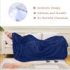 Flannel Colorful Blanket King Size for All Season - Premium Lightweight Anti-Static Super Soft Cozy Plush Throw, Lightweight Microfiber Winter Warm Blanket 90" x 108" King Royal Blue view 3