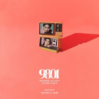 Cube Entertainment WOOSEOK X KUANLIN - 9801 (1st Mini Album) CD+Booklet+1Sticker+1Photocard+Folded Poster