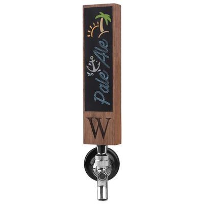 Monogrammed W Beer Tap Handle for Home Bar(from Alphabet 26 A-Z) Perfect For Brewery, Laser Engraved Wood Beer Tap Handles, Beer Brew Gift, 8 Inch Tall Walnut Wood