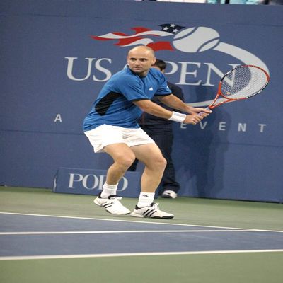 Posterazzi Poster Print Andre Agassi Inside for U.S. Open Tennis Tournament Arthur Ashe Stadium Flushing Ny Wednesday September 07 2005. Photo by Rob RichEverett Collection Celebrity (8 x 10)