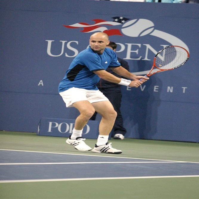Posterazzi Poster Print Andre Agassi Inside for U.S. Open Tennis Tournament Arthur Ashe Stadium Flushing Ny Wednesday September 07 2005. Photo by Rob RichEverett Collection Celebrity (8 x 10)