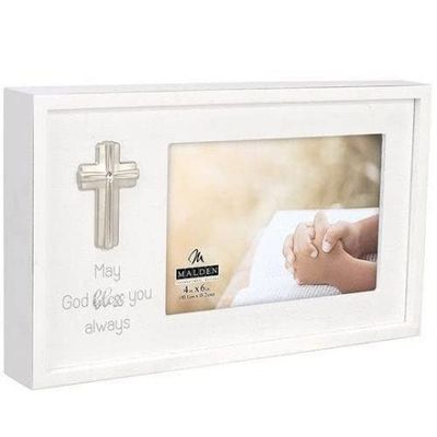 Malden International Designs 3422-46 Christening Sign, White