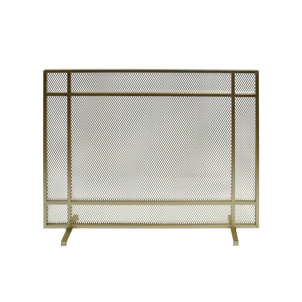 Christopher Knight Home Markus Modern Single Panel Iron Firescreen, Gold Finish