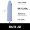 GORILLA GRIP The Original Ironing Board Cover and Pad, Silicone Coating, 400F Scorch Resistant Thick Padding, Heavy Duty Iron Covers Standard Boards, Hook and Loop Fastener Strap, Blue 15x54 view 2