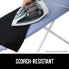 GORILLA GRIP The Original Ironing Board Cover and Pad, Silicone Coating, 400F Scorch Resistant Thick Padding, Heavy Duty Iron Covers Standard Boards, Hook and Loop Fastener Strap, Blue 15x54 view 3